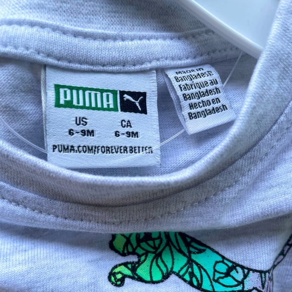 BNWT Baby GirlsPuma 2 pc Tee and Active Leggings Set, 6-9 Months - Picture 4 of 5